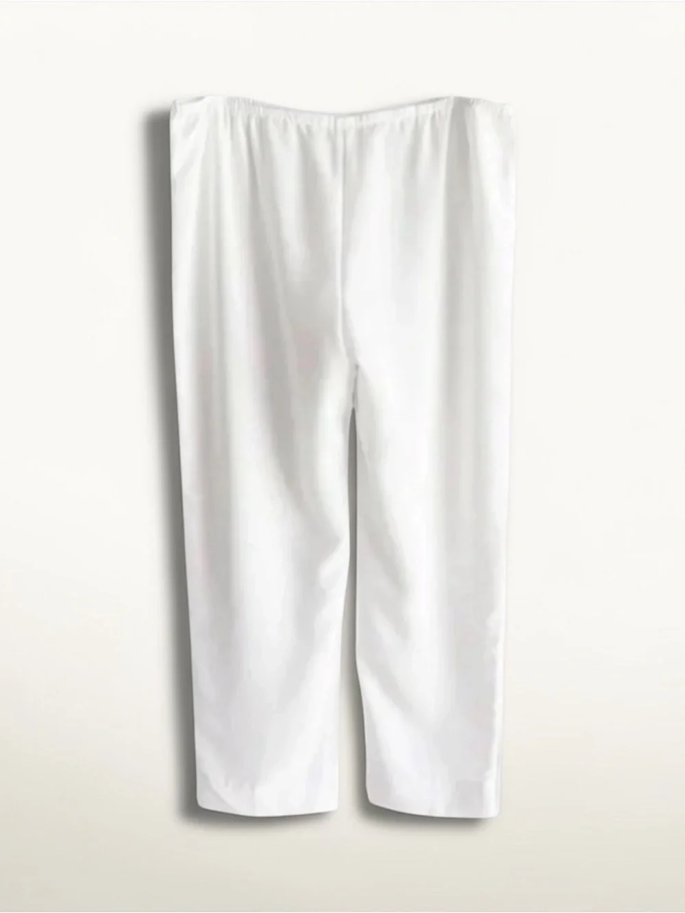 CAROLINE ROSE WOMAN PLUS SIZE WHITE ANKLE CROP ELASTIC PULL ON PANTS SZ 1X NWT - Picture 2 of 10